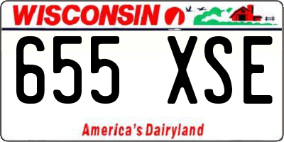 WI license plate 655XSE