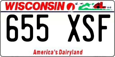 WI license plate 655XSF