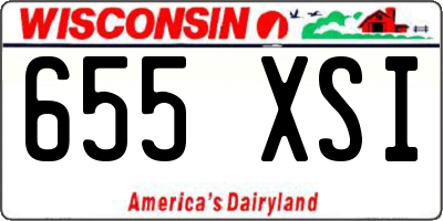 WI license plate 655XSI