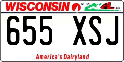 WI license plate 655XSJ