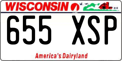 WI license plate 655XSP
