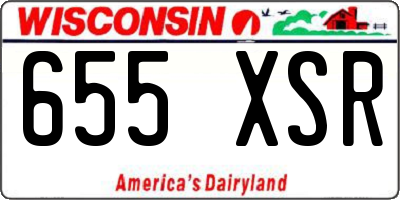 WI license plate 655XSR