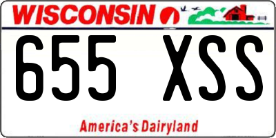 WI license plate 655XSS