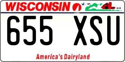 WI license plate 655XSU