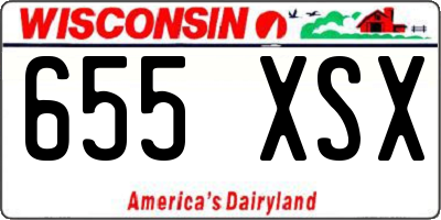 WI license plate 655XSX