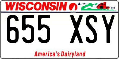 WI license plate 655XSY