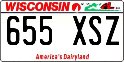 WI license plate 655XSZ