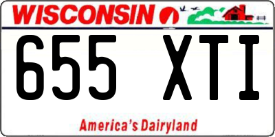 WI license plate 655XTI