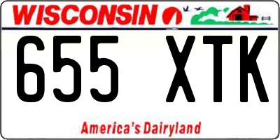 WI license plate 655XTK