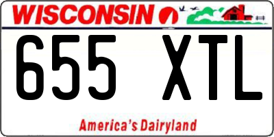WI license plate 655XTL