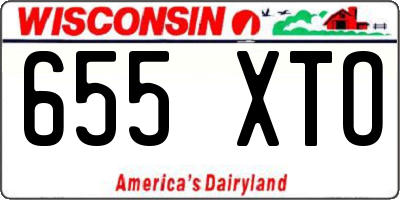 WI license plate 655XTO