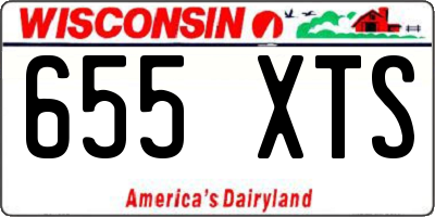 WI license plate 655XTS