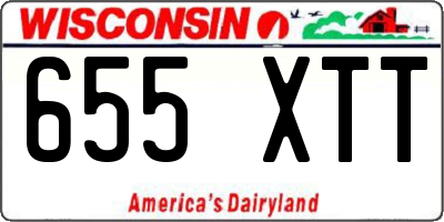 WI license plate 655XTT