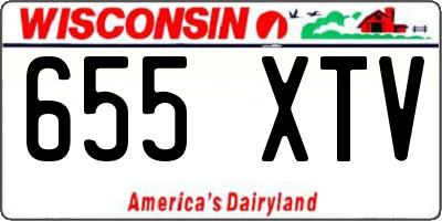 WI license plate 655XTV