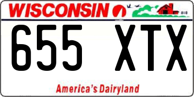 WI license plate 655XTX