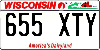 WI license plate 655XTY