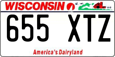 WI license plate 655XTZ
