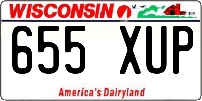 WI license plate 655XUP