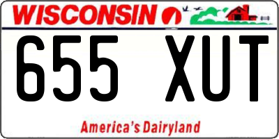 WI license plate 655XUT