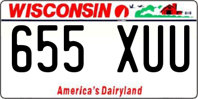 WI license plate 655XUU