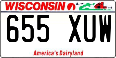 WI license plate 655XUW