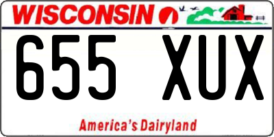 WI license plate 655XUX
