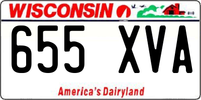 WI license plate 655XVA