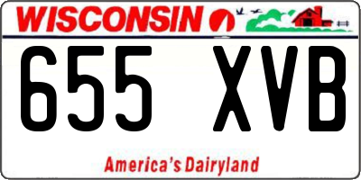 WI license plate 655XVB