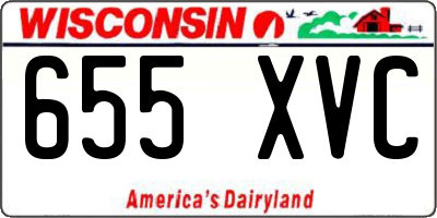 WI license plate 655XVC