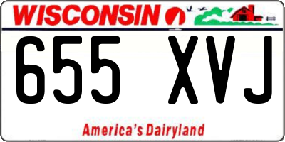 WI license plate 655XVJ