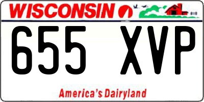 WI license plate 655XVP
