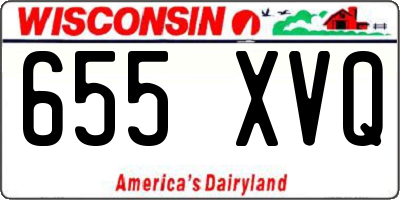 WI license plate 655XVQ