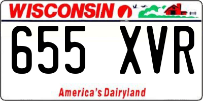 WI license plate 655XVR