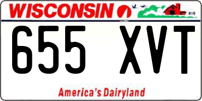 WI license plate 655XVT