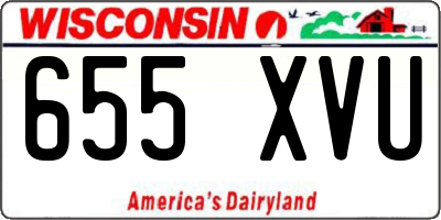 WI license plate 655XVU