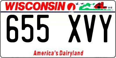 WI license plate 655XVY