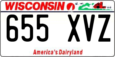 WI license plate 655XVZ