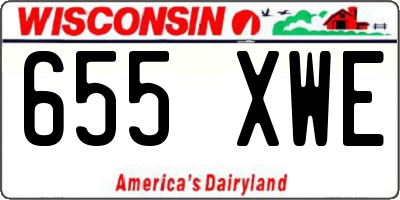 WI license plate 655XWE