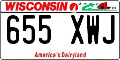 WI license plate 655XWJ