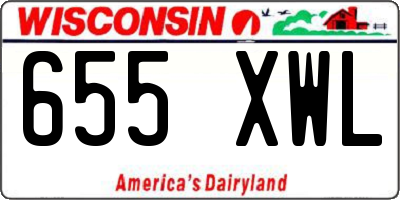 WI license plate 655XWL