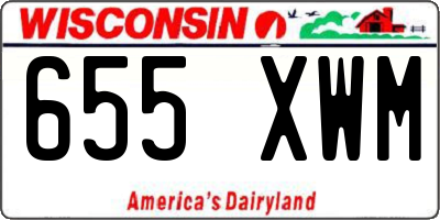 WI license plate 655XWM