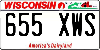 WI license plate 655XWS
