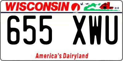 WI license plate 655XWU