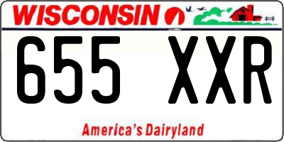 WI license plate 655XXR