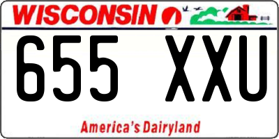 WI license plate 655XXU