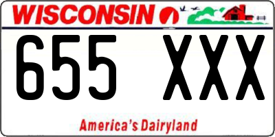 WI license plate 655XXX