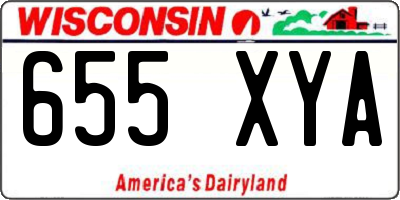 WI license plate 655XYA