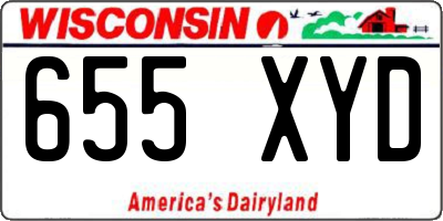 WI license plate 655XYD