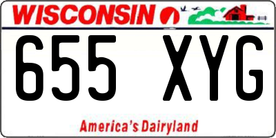 WI license plate 655XYG