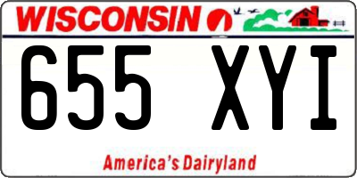WI license plate 655XYI